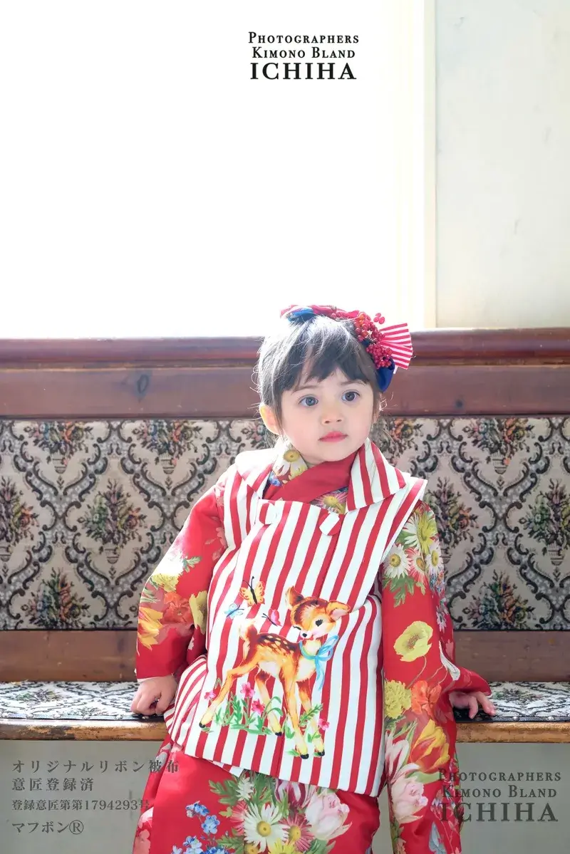 3歳七五三アンティーク調いちは着物