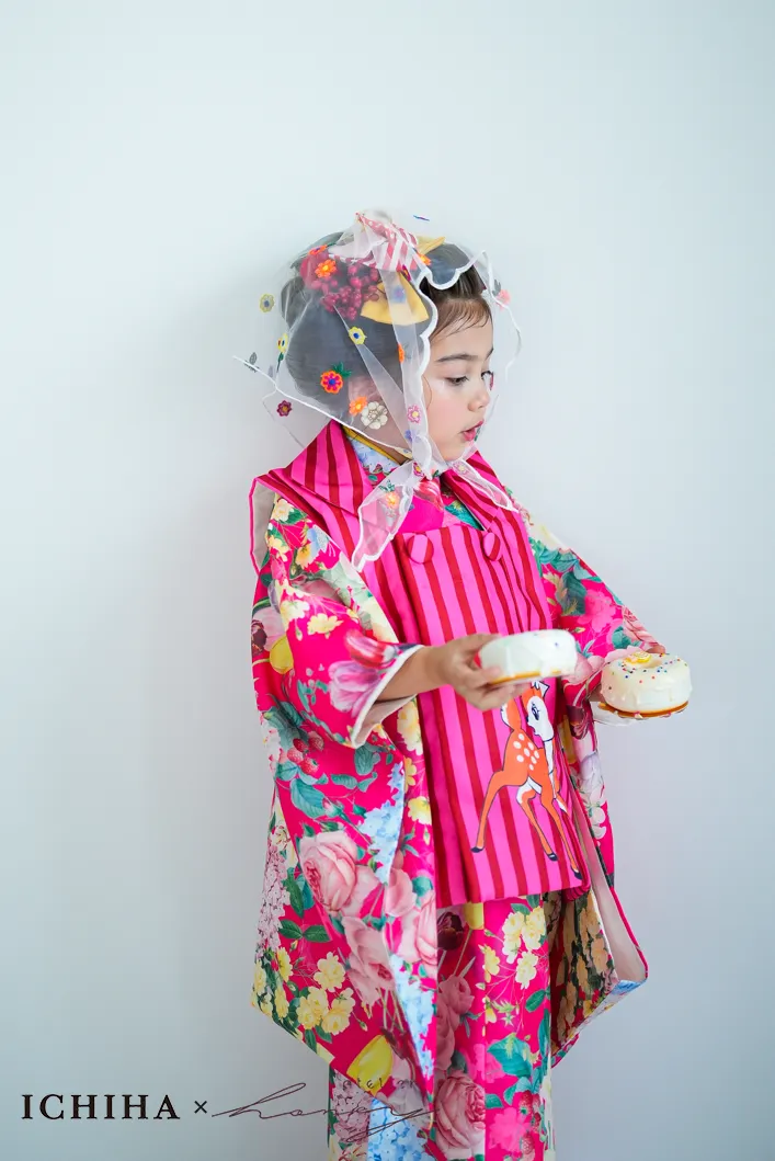 3歳七五三アンティーク調いちは着物