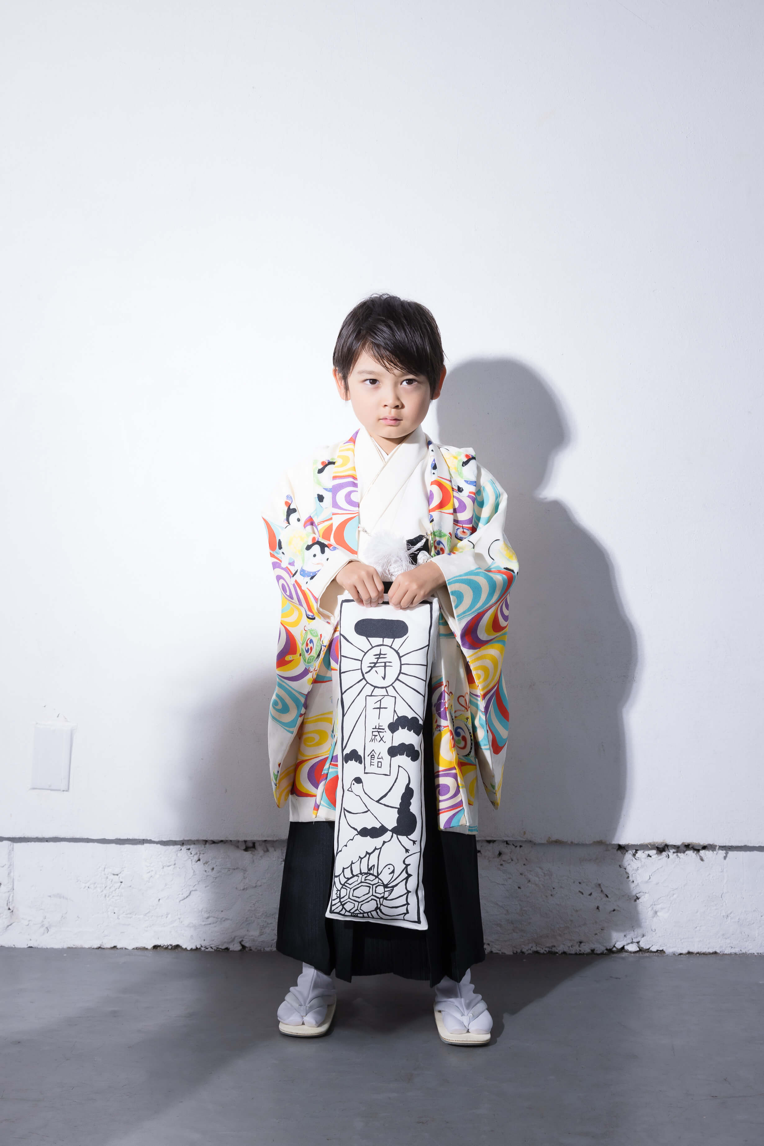 アンティーク柄の5歳着物レンタル