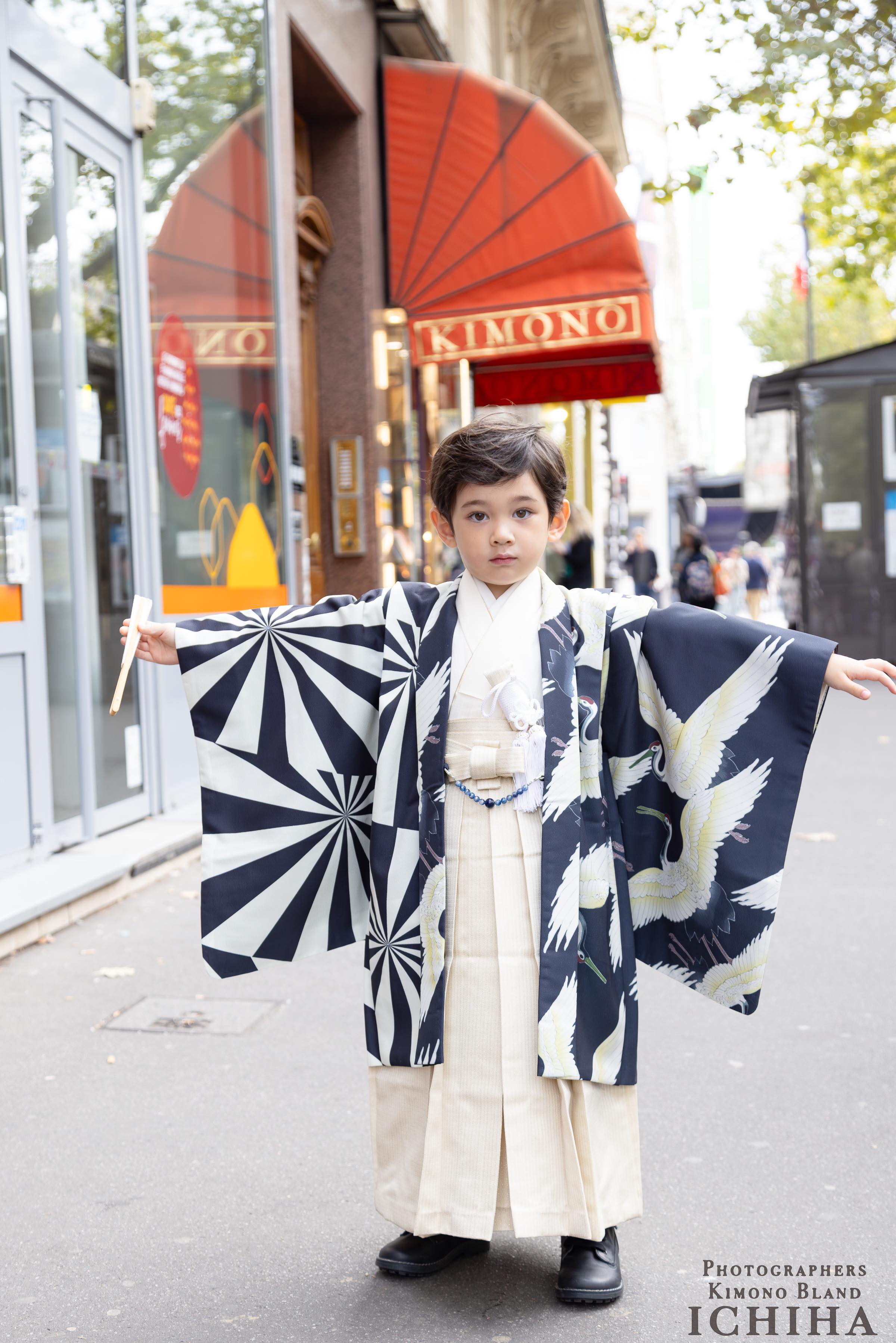 絹 アンティークお着物 男児 七五三 産着 晴れ着 鶴 100%正規品 - 着物 ...