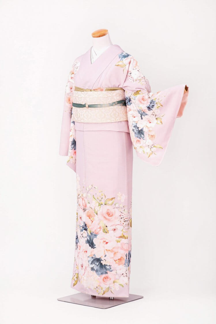 訪問着レンタル - クラシカルローズ -　ピンク